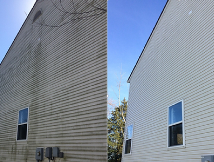 Pressure washing Before and After 2